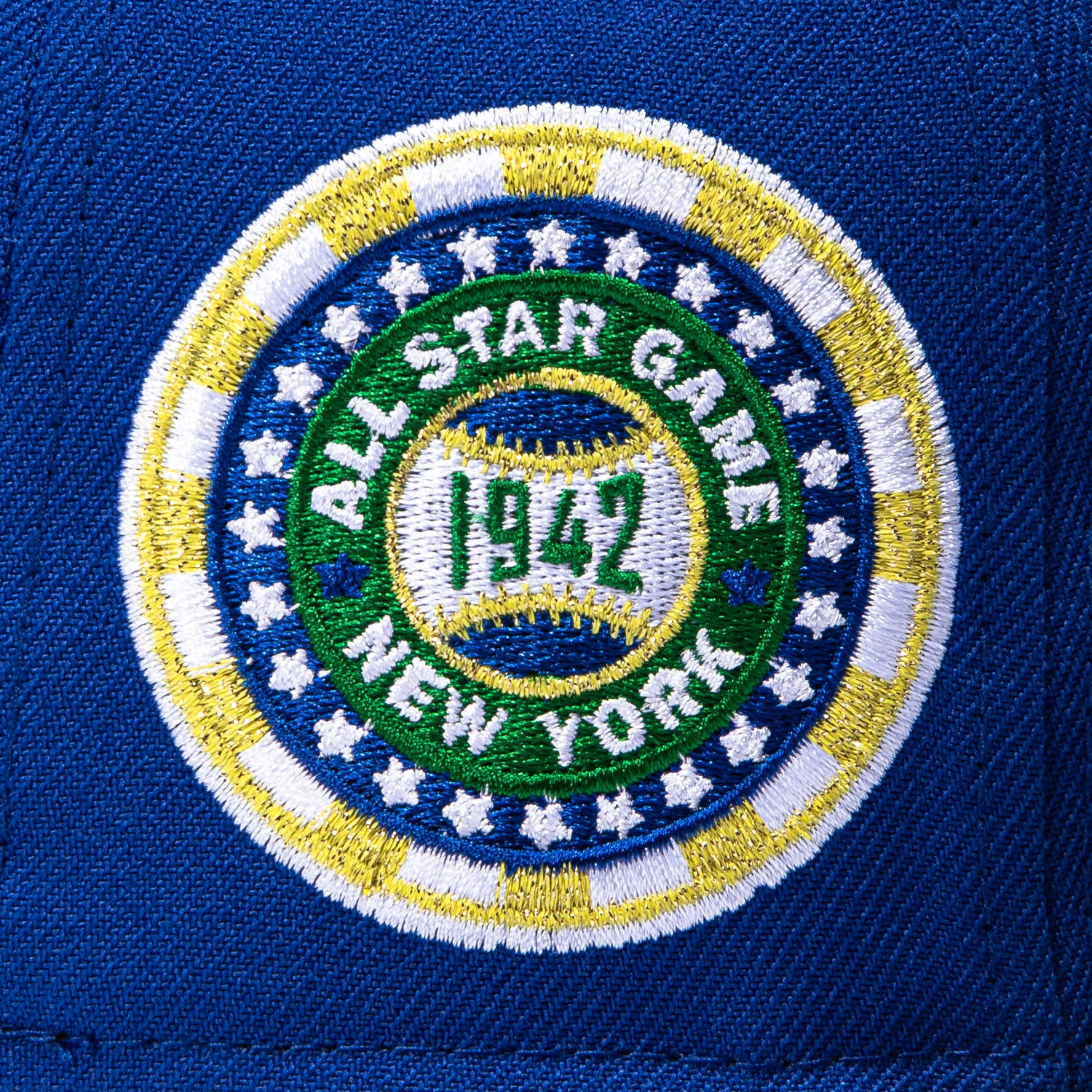 New Era 59Fifty Trophy Tour Brooklyn Dodgers 1942 All Star Game Patch Stars Light Blue UV Hat - Royal, Green - Image 5